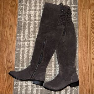 Thigh High Boots Lace Up